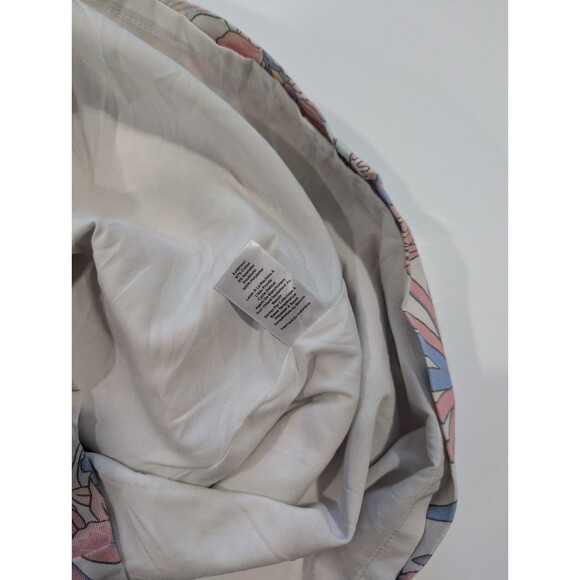 Talbots A-Line Pencil Skirt Pastel Beach Tropical Print With Parrots Size 4 - Picture 9 of 11